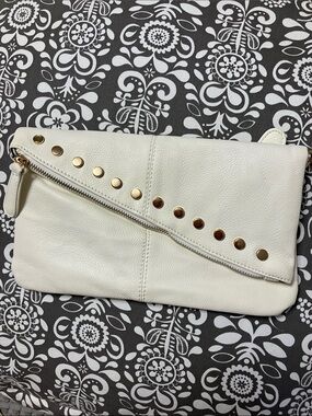 Call It Spring Fold Over Vegan Clutch Crossbody Purse White